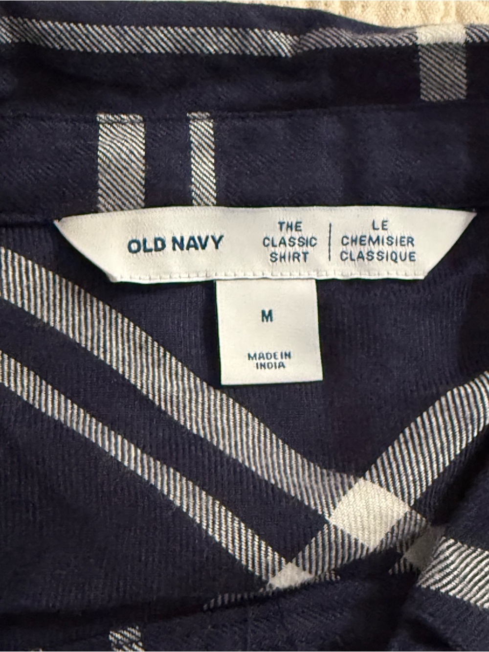 DARK BLUE & WHITE LONG SLEEVE SHIRT - Picture 3 of 9